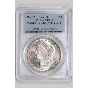 1887-O $1 VAM 2 Double 1 Triple 7 Top 100