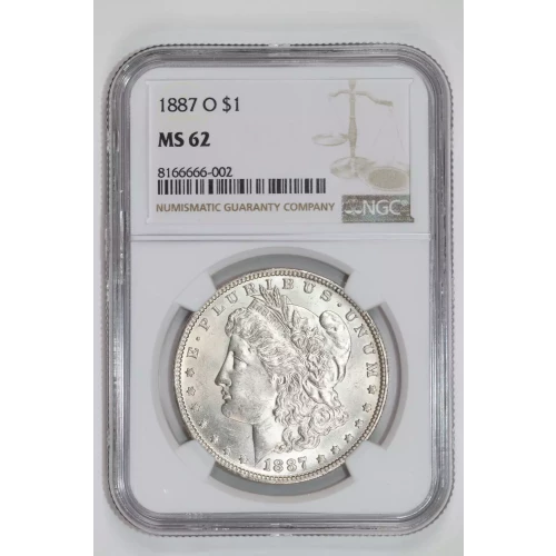 1887-O MORGAN DOLLAR NGC MS62