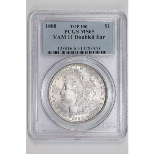 1888 $1 VAM 11 Doubled Ear TOP 100