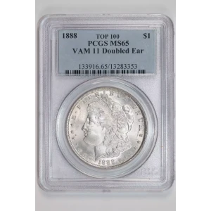 1888 $1 VAM 11 Doubled Ear TOP 100