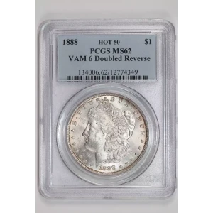 1888 $1 VAM 6 Doubled Reverse HOT 50