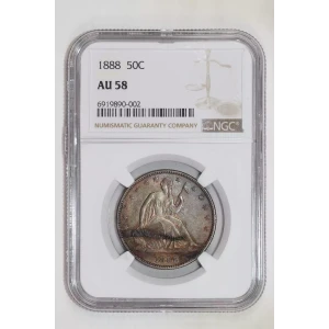 1888 50C NGC AU58
 (2)