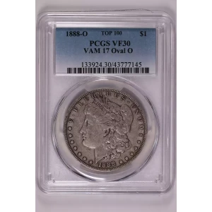 1888-O $1 VAM 17 Oval O