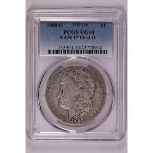 1888-O $1 VAM 17 Oval O