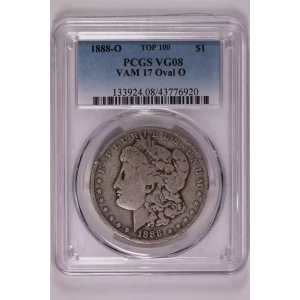 1888-O $1 VAM 17 Oval O