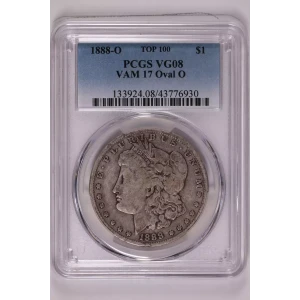 1888-O $1 VAM 17 Oval O