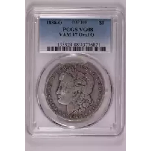 1888-O $1 VAM 17 Oval O