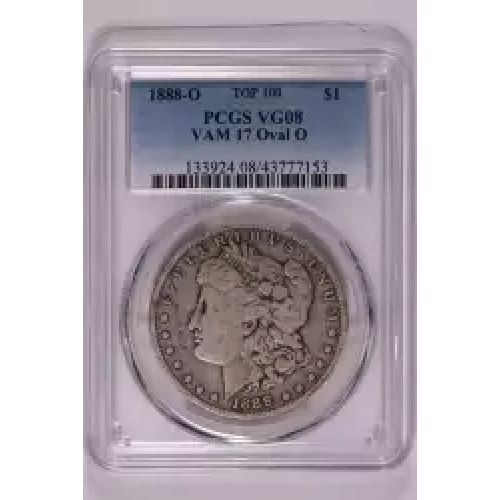 1888-O $1 VAM 17 Oval O