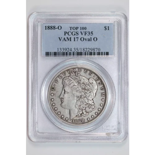 1888-O $1 VAM 17 Oval O TOP 100