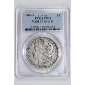 1888-O $1 VAM 17 Oval O TOP 100