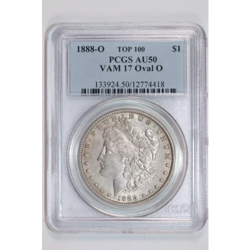 1888-O $1 VAM 17 Oval O TOP 100