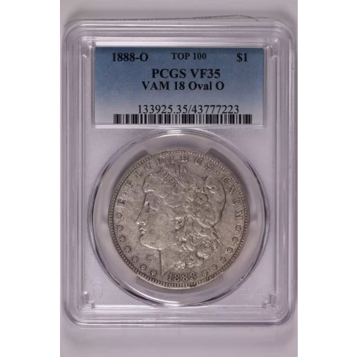 1888-O $1 VAM 18 Oval O