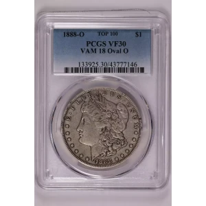1888-O $1 VAM 18 Oval O