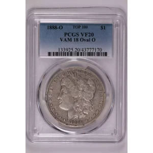 1888-O $1 VAM 18 Oval O