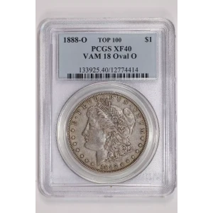 1888-O $1 VAM 18 Oval O TOP 100