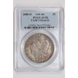 1888-O $1 VAM 2 Oval O TOP 100
