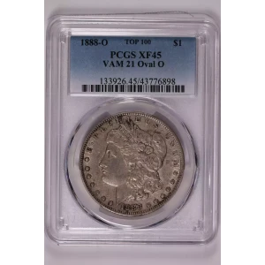 1888-O $1 VAM 21 Oval O