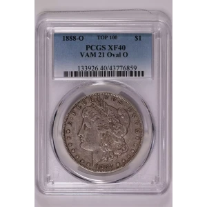 1888-O $1 VAM 21 Oval O