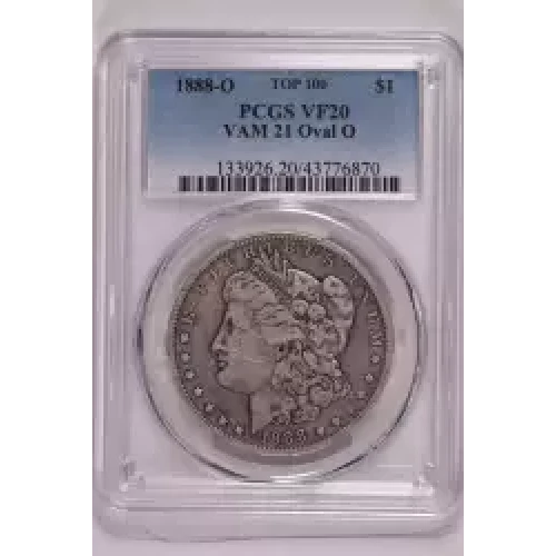 1888-O $1 VAM 21 Oval O