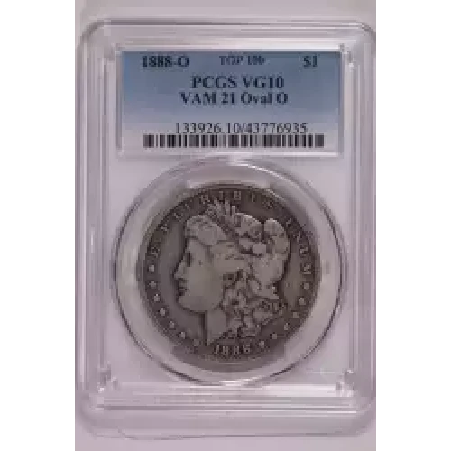 1888-O $1 VAM 21 Oval O