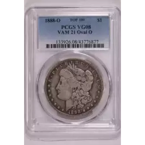 1888-O $1 VAM 21 Oval O