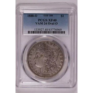 1888-O $1 VAM 24 Oval O