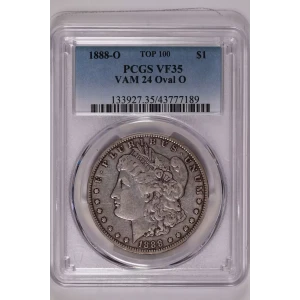 1888-O $1 VAM 24 Oval O