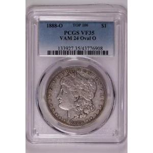 1888-O $1 VAM 24 Oval O