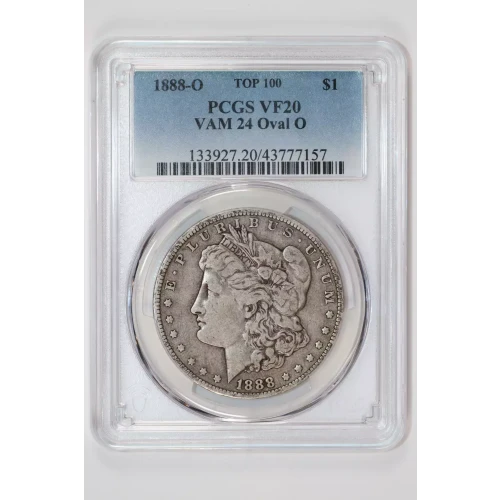 1888-O $1 VAM 24 Oval O TOP 100