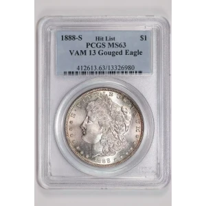 1888-S $1 VAM 13 Gouged Eagle Hit List (2)