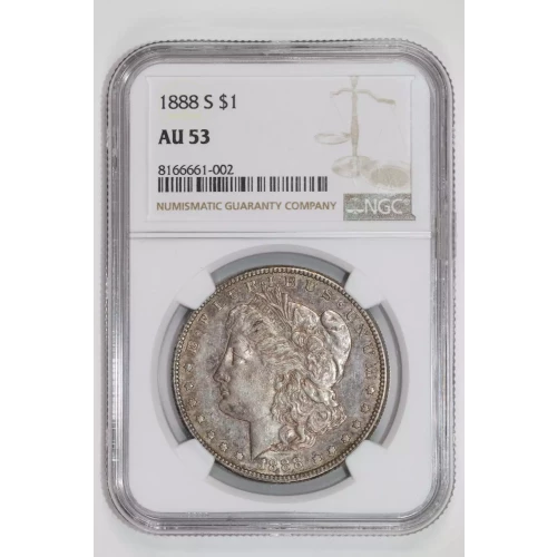 1888-S MORGAN DOLLAR NGC AU53