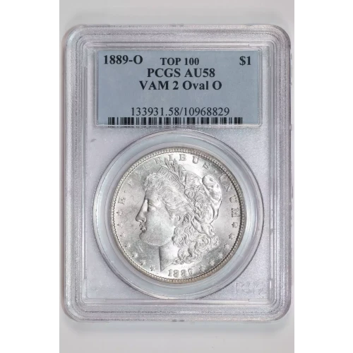 1889-O $1 VAM 2 Oval O TOP 100