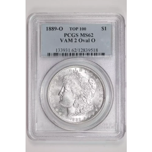 1889-O $1 VAM 2 Oval O TOP 100