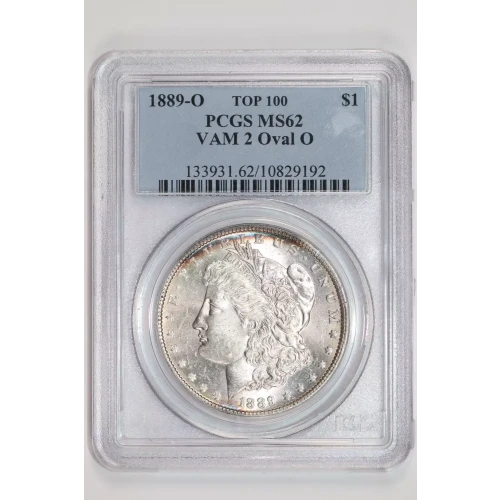 1889-O $1 VAM 2 Oval O TOP 100