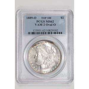 1889-O $1 VAM 2 Oval O TOP 100