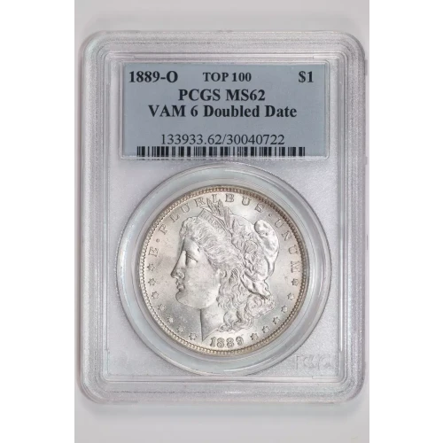 1889-O $1 VAM 6 Doubled Date TOP 100