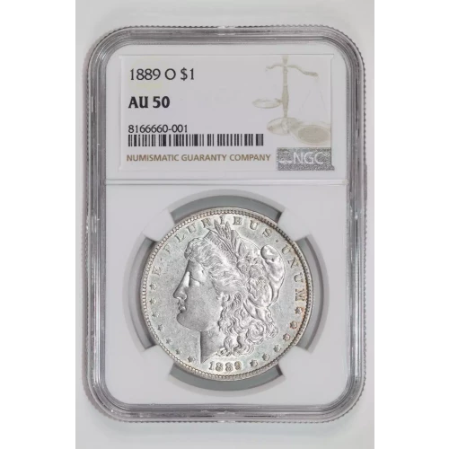 1889-O MORGAN DOLLAR NGC AU50