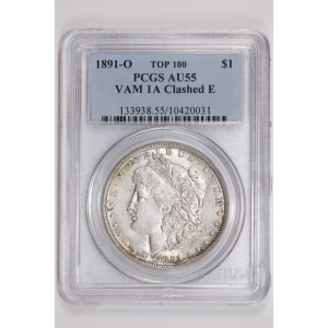 1891-O $1 VAM 1A Clashed E TOP 100