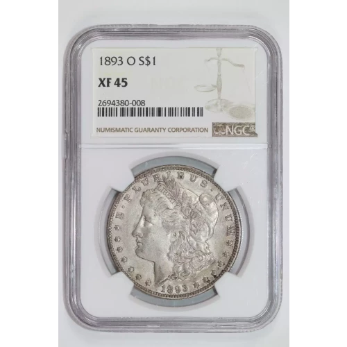 1893-O MORGAN DOLLAR NGC XF45 NICE ORIGINAL COIN!