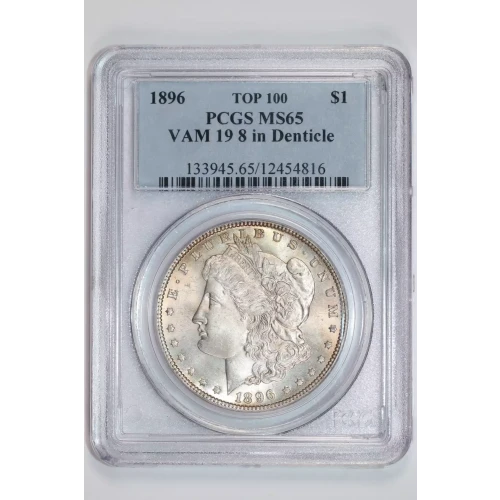 1896 $1 VAM 19 8 in Denticle TOP 100