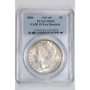 1896 $1 VAM 19 8 in Denticle TOP 100