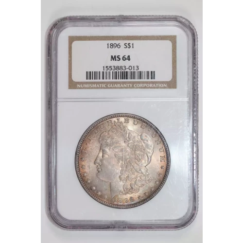 1896 MORGAN DOLLAR NGC MS64