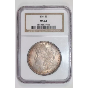 1896 MORGAN DOLLAR NGC MS64
