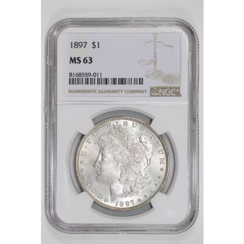 1897 MORGAN DOLLAR NGC MS63