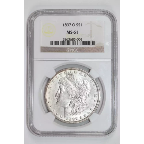 1897-O MORGAN DOLLAR NGC MS61