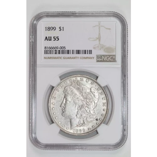 1899 MORGAN DOLLAR NGC AU55