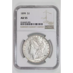 1899 MORGAN DOLLAR NGC AU55