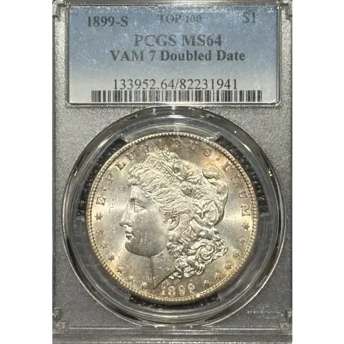 1899-S $1 VAM 7, Doubled Date TOP 100