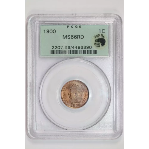 1900 INDIAN HEAD CENT PCGS MS66 RED OGH - VERY PQ!