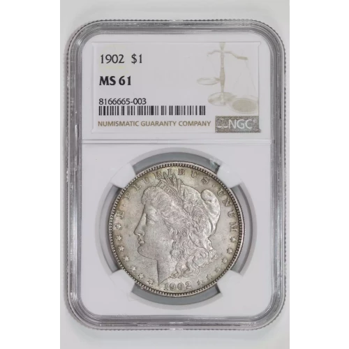 1902 MORGAN DOLLAR NGC MS61